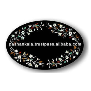 Tableros de Mesa de Centro Antiguos con Incrustaciones de Piedra de Mármol - Product Image 1