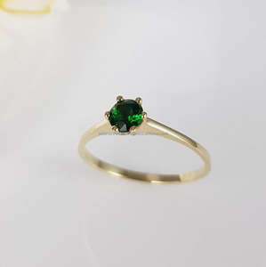 Tsavourite Belle Bague en argent sterling 925 plaqué or 18 carats faite à la main Tsavourite Quartz Gemstone Anniversaire de mode unique - Product Image 1