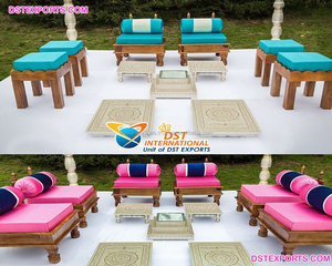 เก้าอี้วิวาห์แบบฮินดูที่ดีที่สุด เก้าอี้ไม้สำหรับพิธีวิวาห์แบบกูร์จาร์ราติ เก้าอี้มานดาปสำหรับงานแต่งงานแบบอินเดีย เก้าอี้มานดาปสำหรับพิธีแต่งงานในออสเตรเลีย - Product Image 5