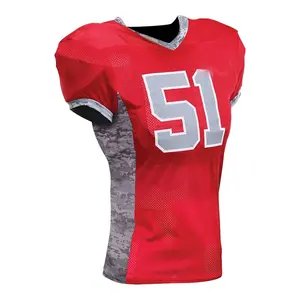 Camiseta de Fútbol Americano Personalizada de Alta Calidad para Hombre, Ropa Deportiva Transpirable de Malla, Antibacteriana, de Secado Rápido y Protección UV - Product Image 1