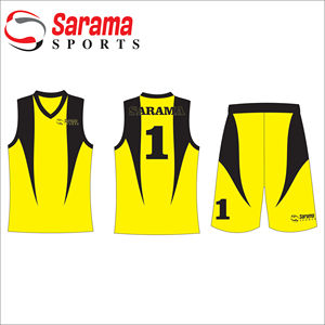 2022 hommes maillots de basket-ball uniformes Sport Kit vêtements jeunes uniformes de basket-ball couleurs jaunes - Product Image 1