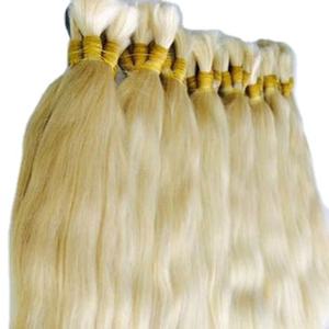 Cabello Remy indio solo dibujado Rubio a granel 613 Cabello humano de alto grado - Product Image 1