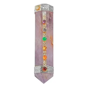 Healing Amethyst Stone Seven Chakra Healing Wands Wholesale Healing Crystal gemstone wands chakra stone wands supplier