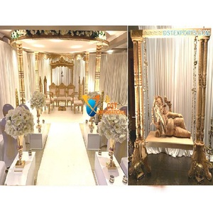 Mandap en bois Mayura pour cérémonie gujaratienne, mariage hindou, mariage indien, décoration d'événements à New York - Product Image 1