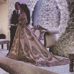 Hermosa ATIYA LIBAS nupcial Lehenga Choli Long Trail Heavy Zardozi bordado hasta el suelo Material de acetato para boda-2019 - Product Image 2