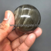 Sphère d'obsidienne dorée brillante de haute qualité, cristal naturel poli, pierre précieuse de 40-60 mm, faite à la main, objet de collection, décoration pour la maison