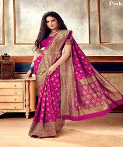 Propre fabrication lourde banarasi saree en soie avec chemisier Surat ethnicgarment textile tissus apparelgarment - Product Image 1