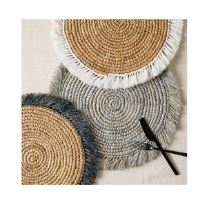 Napperon en jonc de mer napperon rond napperon en Jute nouveau Style naturel fabriqué au Vietnam tapis & coussins décoration de la maison napperons 5-7 jours - Product Image 1