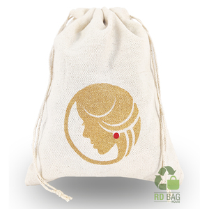 <b>Reusable</b> Burlap Drawstring <b>Bag</b> with Handle | Custom Printed Eco Friendly Tote for Shopping Grocery Corporate Promotion - Product Image 6