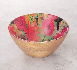 Tazón de Madera Ecológico con Diseño de Tallado en Madera Petrificada - Product Image 3