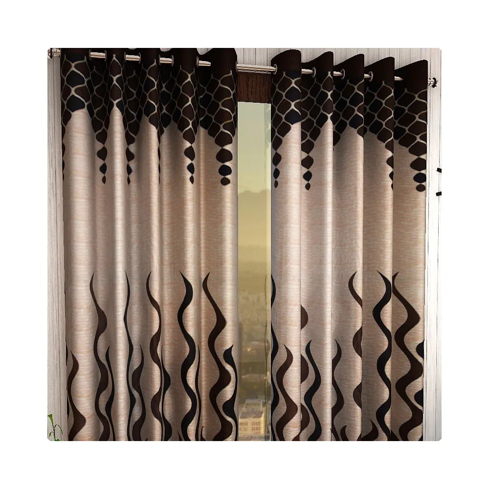 Hot Sale Latest Design Home Decoration Modern Style Cotton Material Living Room Door Curtains at Wholesale Price