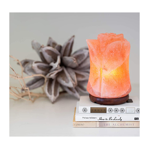 IMPEX PAKISTAN High Quality USB Carved Pink Himalayan Salt <b>Lamp</b> Custom Logo Natural <b>Wooden</b> <b>Base</b> Home Decor for Room Decoration - Product Image 2