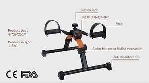 Vélo d'exercice pliable unisexe en acier pour usage sous le bureau, idéal pour les patients et les personnes âgées à la maison ou en salle de sport - Product Image 6