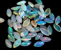 Opale d'Éthiopie, pierre précieuse en vrac, cabochon multi-feu, forme ovale simple, haute qualité, changement de couleur naturel, 5x15MM, tiers