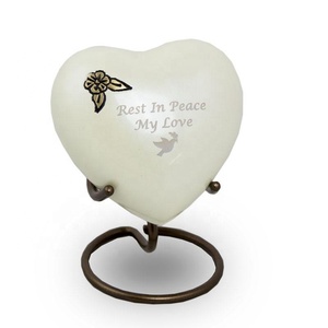 Best Selling High Quality Metallic Heart Shaped <b>Small</b> Keepsakes Cremation <b>Urn</b> <b>For</b> <b>Human</b> <b>Ashes</b>/Funeral Supplies - Product Image 3