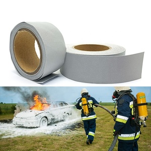 <span class=keywords><strong>Bande</strong></span> de tissu rétro-réfléchissante non adhésive à <span class=keywords><strong>coudre</strong></span> pour vêtements de pompier, résistante au feu, série HengHui HF100-500, conforme à la norme NFPA - Product Image 1
