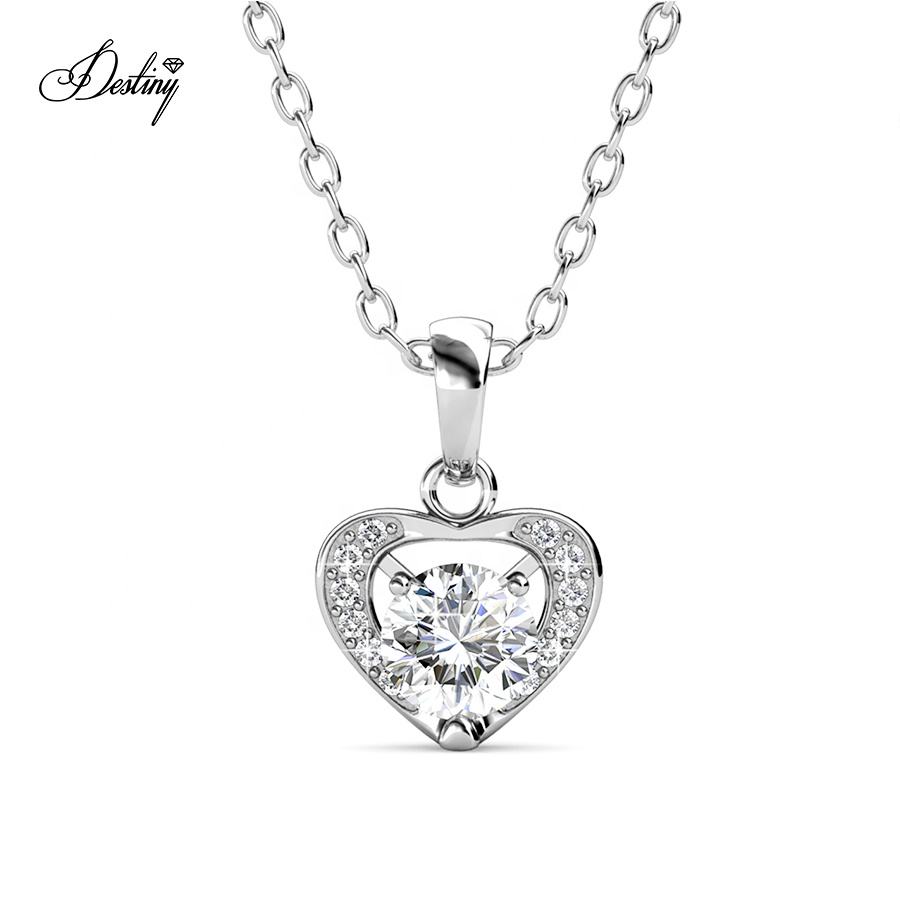 Forever I Love You Heart Pendant Daisini Embellished with