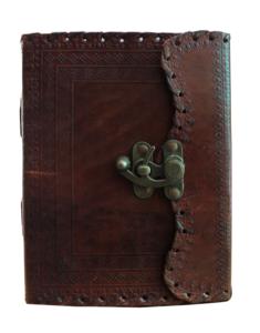 Journal intime en cuir fait main avec fermeture verrouillable-Cahier en cuir de qualité supérieure pour écrire et offrir - Product Image 1