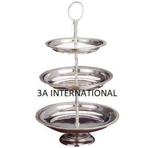 Aluminium Heart Shape <b>Two</b> <b>Tier</b> <b>Cake</b> <b>Stand</b> Hotel and Home Tabletop Hammered <b>Cake</b> Server Decoration Fruits Server <b>Stand</b> - Product Image 6