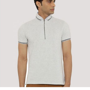 100% algodón Color sólido personalizado logotipo propio impresión hombres alta calidad personalizado a granel algodón piqué Slim Fit Color sólido - Product Image 1