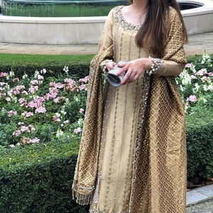 New Trendy Stylish Elegant Heavy Kurta with Pant Set Beautiful Applique Work Party Wedding Outfit - Product Image 3