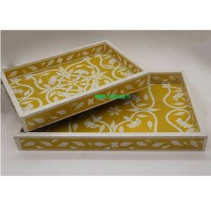 RAMADAN MERE DE PERLE ARTISANAT BOIS ARTISANAT PLATEAU DE SERVICE POUR DÉCOR EID DÉCOR HOME DECOR CADEAU PLATEAU DE CUISINE PLATEAU RAMADAN - Product Image 1