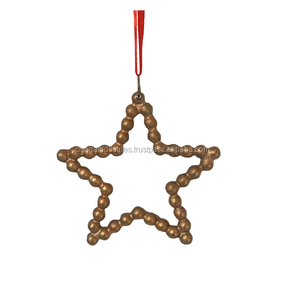 NEW GALVANIZED HIGH QUALITY CHRISTMAS <b>TREE</b> DECORATION METAL STAR GRAY 3 SNOWFLAKE DESIGN CHRISTMAS HANGING ORNAMENT - Product Image 6