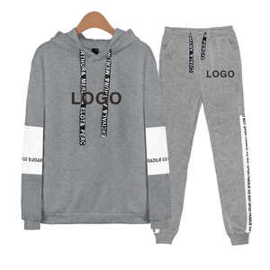 Conjunto de chándal con cremallera y panel de contraste para hombre de tendencia superior del fabricante personalizado Top de invierno de talla grande para hombre - Product Image 5