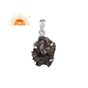 Colgante de plata esterlina fina hecho a mano, colgante de piedras preciosas de meteorito, proveedor de joyería, Colección delicada - Product Image 2