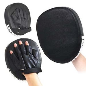 Coussinets de boxe en cuir PU de haute qualité 2025, avec crochet incurvé, pour frappe de précision, excellents pour le MMA, le kickboxing, noir, tailles personnalisées - Product Image 1