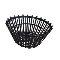 Panier à fleurs moderne noir Folin GL-A25 en plastique PP non enduit, logo personnalisable, suspendu, pour jardin extérieur, maison, orchidée, 250x165