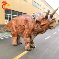 Disfraz de Dinosaurio Triceratops Animado con Patas Ocultas, Estructura Metálica, Impermeable, para Uso en Interiores/Exteriores, Simulación para Centros Comerciales