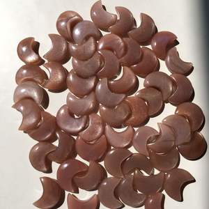 Piedra lunar tallada en oro rosa al por mayor, piedra solar, piedras preciosas de meditación Reiki, artesanías de piedra semipreciosa para curación energética, amor Feng - Product Image 5