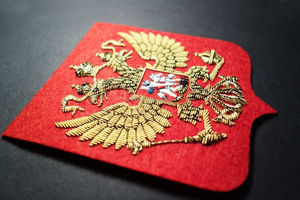 Badges en fil de lingot d'or, Badge de Blazer de manteau russe, patchs de sport brodés 100% faits à la main, nouveau - Product Image 6