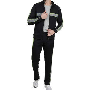Chándal deportivo de algodón para hombre, ropa deportiva de 2 piezas con cremallera - Product Image 1