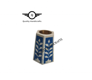 Bougeoir à bougie chauffe-plat Bakhoor incrusté d'os de meilleure qualité Bougeoir de table fabriqué à la main de qualité indienne pour la décoration de la maison - Product Image 5