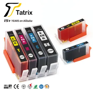 Чернильный картридж Tatrix 670XL 670, цветной совместимый чернильный картридж для принтера HP Deskjet ink Advantage 3525 5525