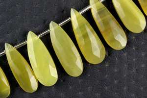 11 pièces opale jaune naturelle pierre précieuse à facettes en forme de poire perles de Briolette pour la fabrication de bijoux Bracelet collier - Product Image 2