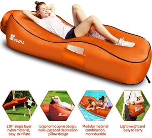 Chaise longue gonflable, lit de plage, chaise de camping, canapé gonflable, <span class=keywords><strong>hamac</strong></span> avec oreiller - Product Image 5