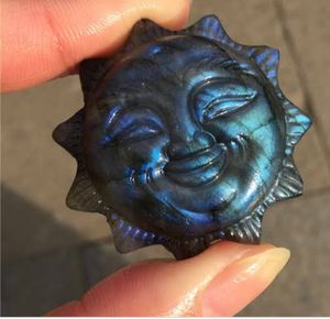 Hermoso Collar con Colgante de Labradorita Natural Brillante con Forma de Sol, Certificado IGI, Gema Curativa para Joyería Navideña, Tamaño 25mm - Product Image 1