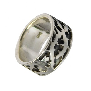 Vente chaude 925 Eternity Vermeil Bague Belle Solide En Argent Plain Finger Band Bijoux De Mariage pour les Femmes - Product Image 4