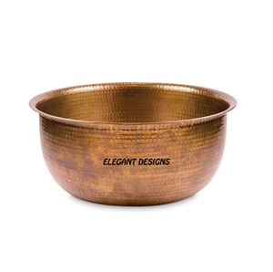Cuenco de pedicura antiguo de cobre hecho a mano al por mayor cuenco de pedicura de Cobre Indio cuenco de pedicura de cobre elegante Simple antiguo - Product Image 1