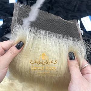 ปิดลูกไม้ HD โปร่งใสผมมนุษย์สีธรรมชาติ #613สีในขายส่ง - Product Image 3