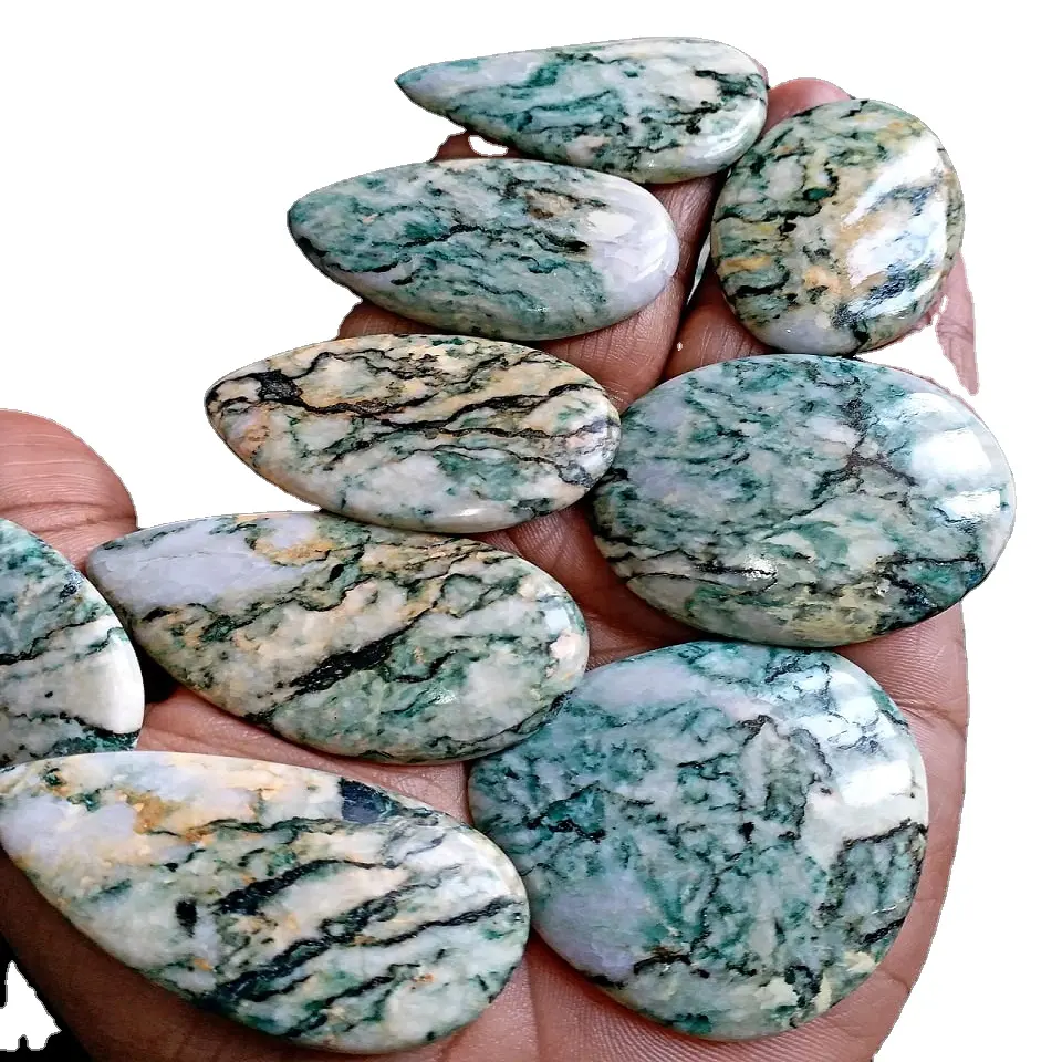 agate gemstone tree agate natural latest whole sale cheap loose natural mix shape free sizes oval diamond emerald cut