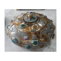 Grand fabricant et exportateur indien VAISHNAVI HANDICRAFTS GATEWAY Boîte à bijoux en incrustation d'os de chameau blanc