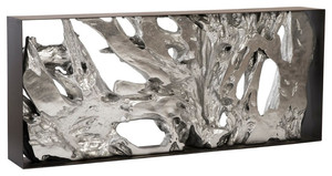 Mesa de Consola de Entrada de Alta Calidad, Fabricada con Tronco de Raíz de Madera de Palisandro Sonokeling Natural y Exótico, con Marco de Hierro Moderno Personalizable - Product Image 3