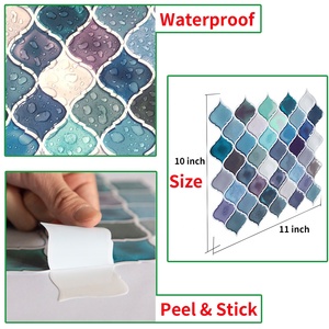 3dWallpaper דביק קילוף דדו לשימוש חוזר עמיד למים ג 'ל מרתף רצפת קיר קרמיקה אריחי מדבקות - Product Image 2