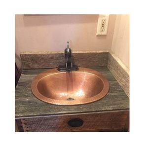 Bestest Quality Copper Hammered Wash Basin Handmade Square Shape Customized Size Sink For Hotel Restaurant Usage - Product Image 6