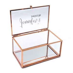 Gold & <b>Glass</b> Three Tier Jewellery <b>Box</b> - Product Image 5