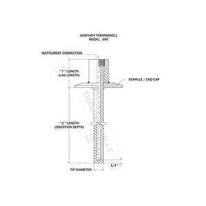 Stainless Steel & Carbon Steel <b>Temperature</b> <b>Instruments</b> Protection Tube Sanitary Thermowell - Product Image 2